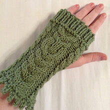 Load image into Gallery viewer, PATTERN- Fowl Weather Fingerless Owl Glove Knitting Pattern