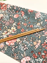 Load image into Gallery viewer, Green Floral Notions Pouch