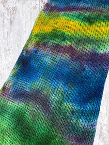 Peacock - Hand Painted Artisan Sock Blank